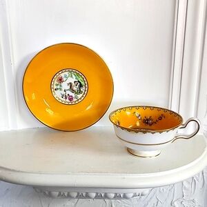 Antique Vienna Cup and Saucer, Flowers. Handpainted. Circa 1900 very RARE